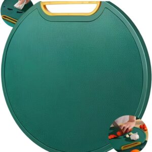 Tábua de Corte Redonda Polietileno Antibacteriana Antiderrapante 29x25cm Premium IZECHOP PRO