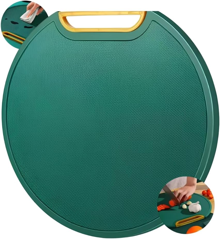 Tábua de Corte Redonda Polietileno Antibacteriana Antiderrapante 29x25cm Premium IZECHOP PRO IZESHOP Tábua de corte redonda IZECHOP PRO em polietileno antibacteriano para cozinha mais higiênica