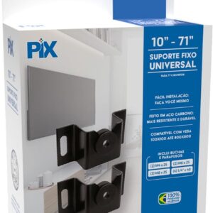 Suporte Fixo Universal TV 10 a 71 Polegadas Aço Carbono Trava Segura IZEWALL PRO
