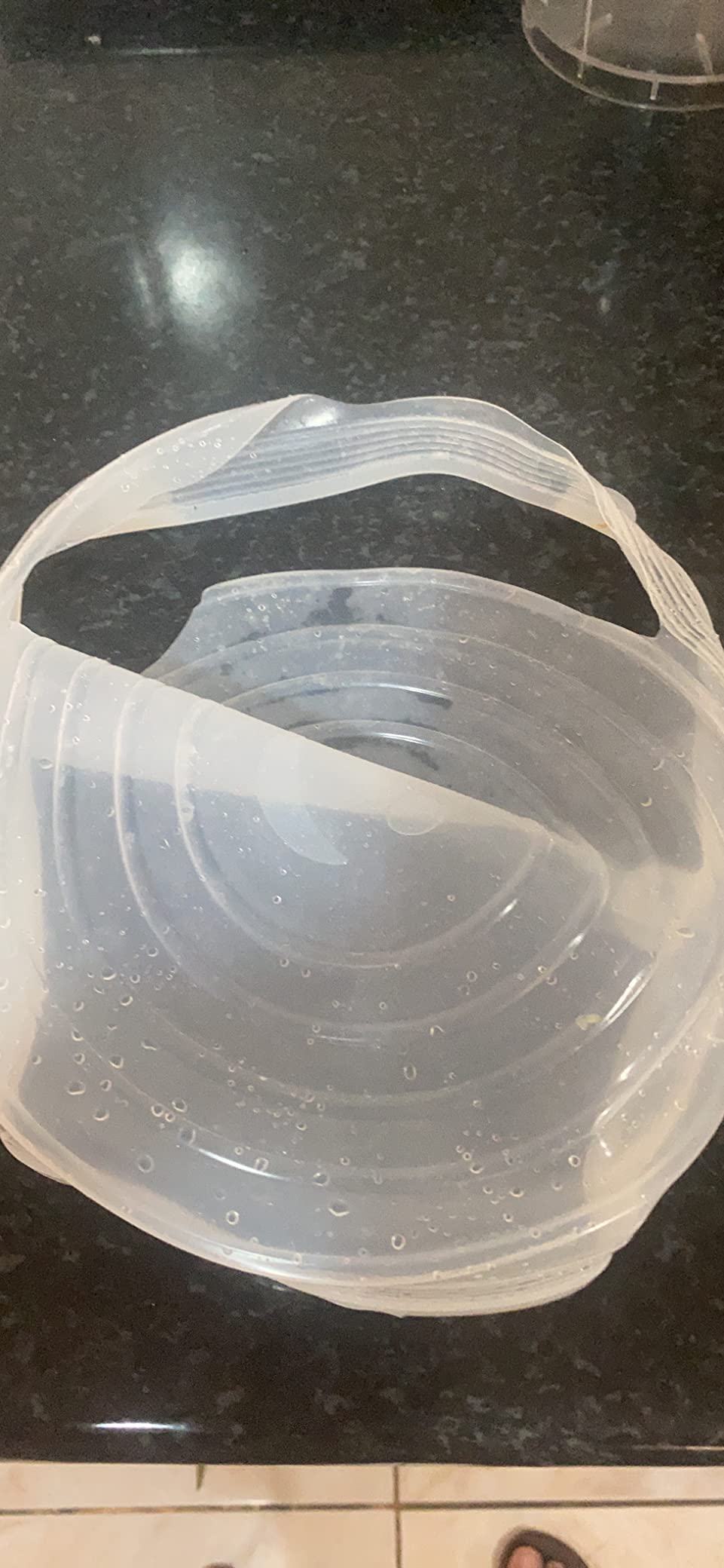Kit 6 Tampas de Silicone Transparente Reutilizáveis Universal Micro-ondas Antiodor IZESEAL PRO photo review
