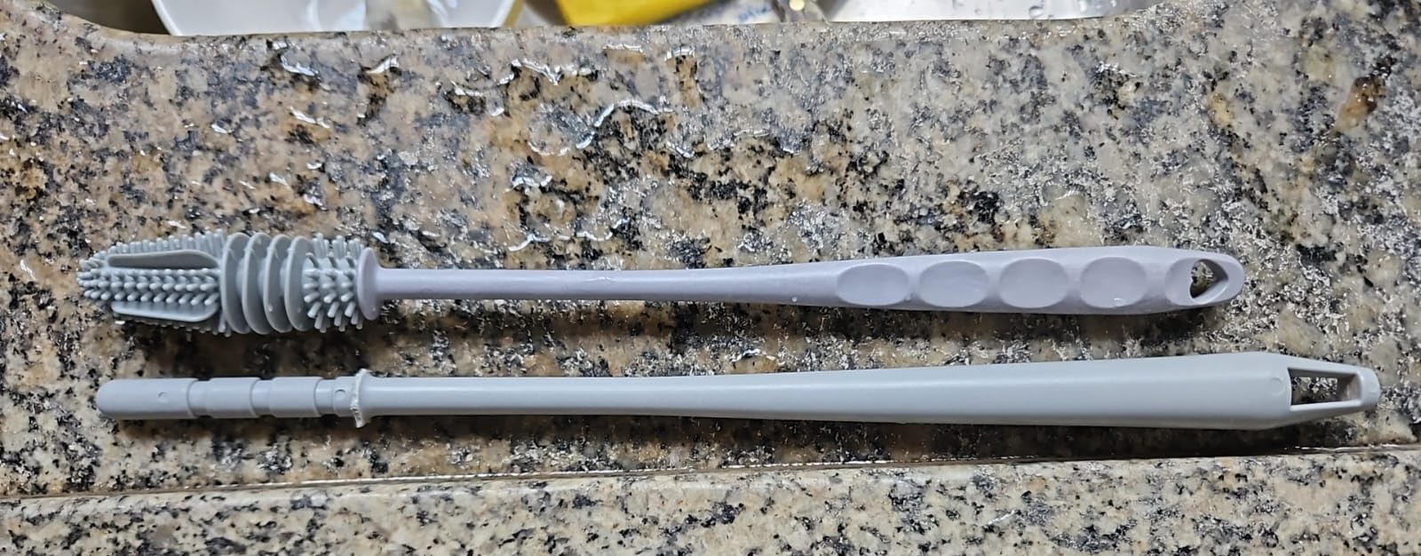 Escova de Silicone para Garrafas, Mamadeiras e Copos Cabo Longo Cinza Premium IZELEAN PRO photo review