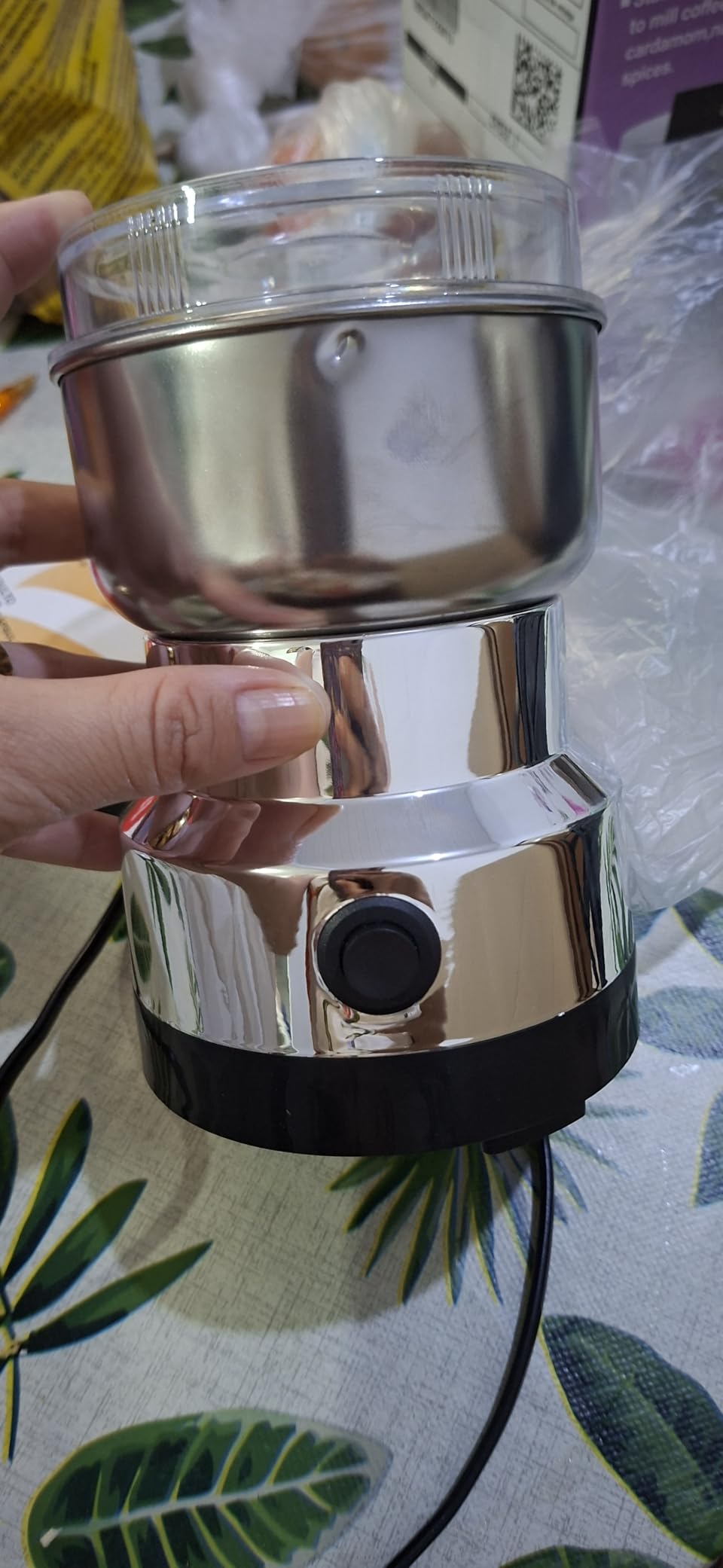 Moedor de Café Elétrico 220V Aço Inox 400ml 150W Multiuso Rápido IZESMART CHOP photo review