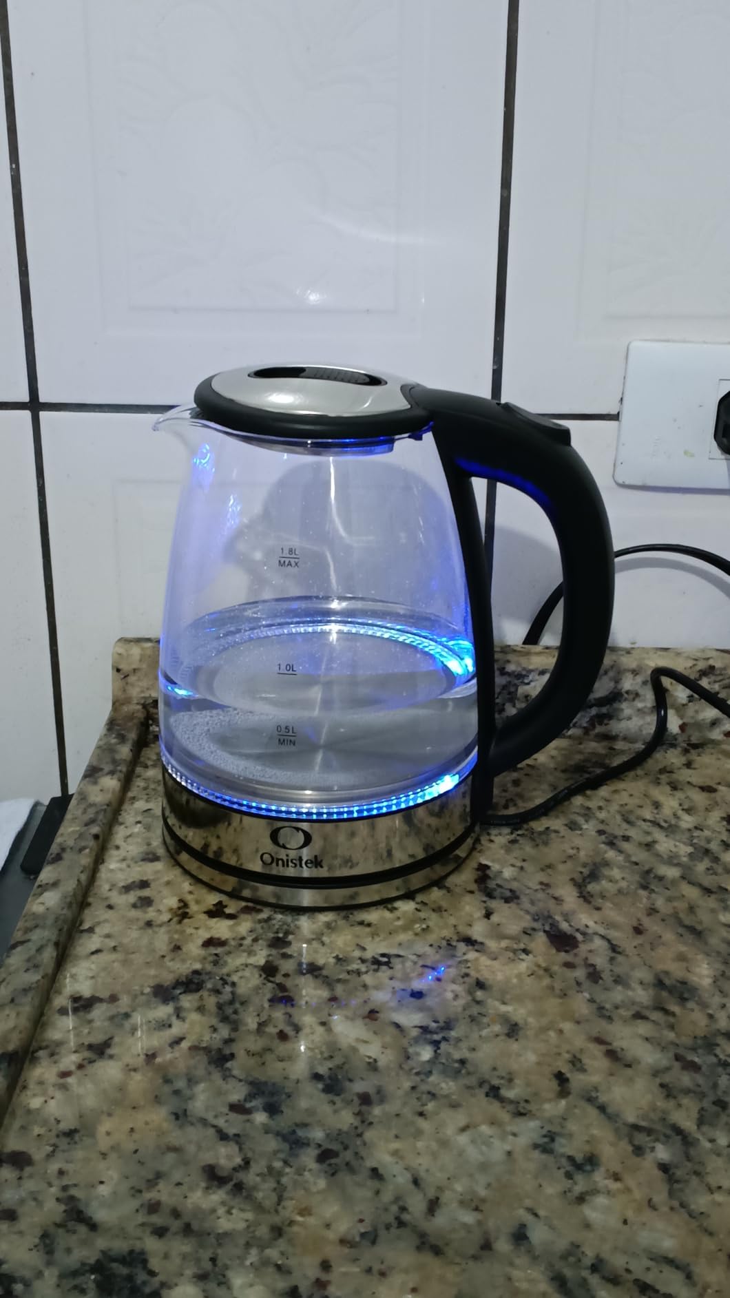 Chaleira Elétrica de Vidro 1,8L 110V 1200W LED Desligamento Automático IZEBOIL PRO photo review