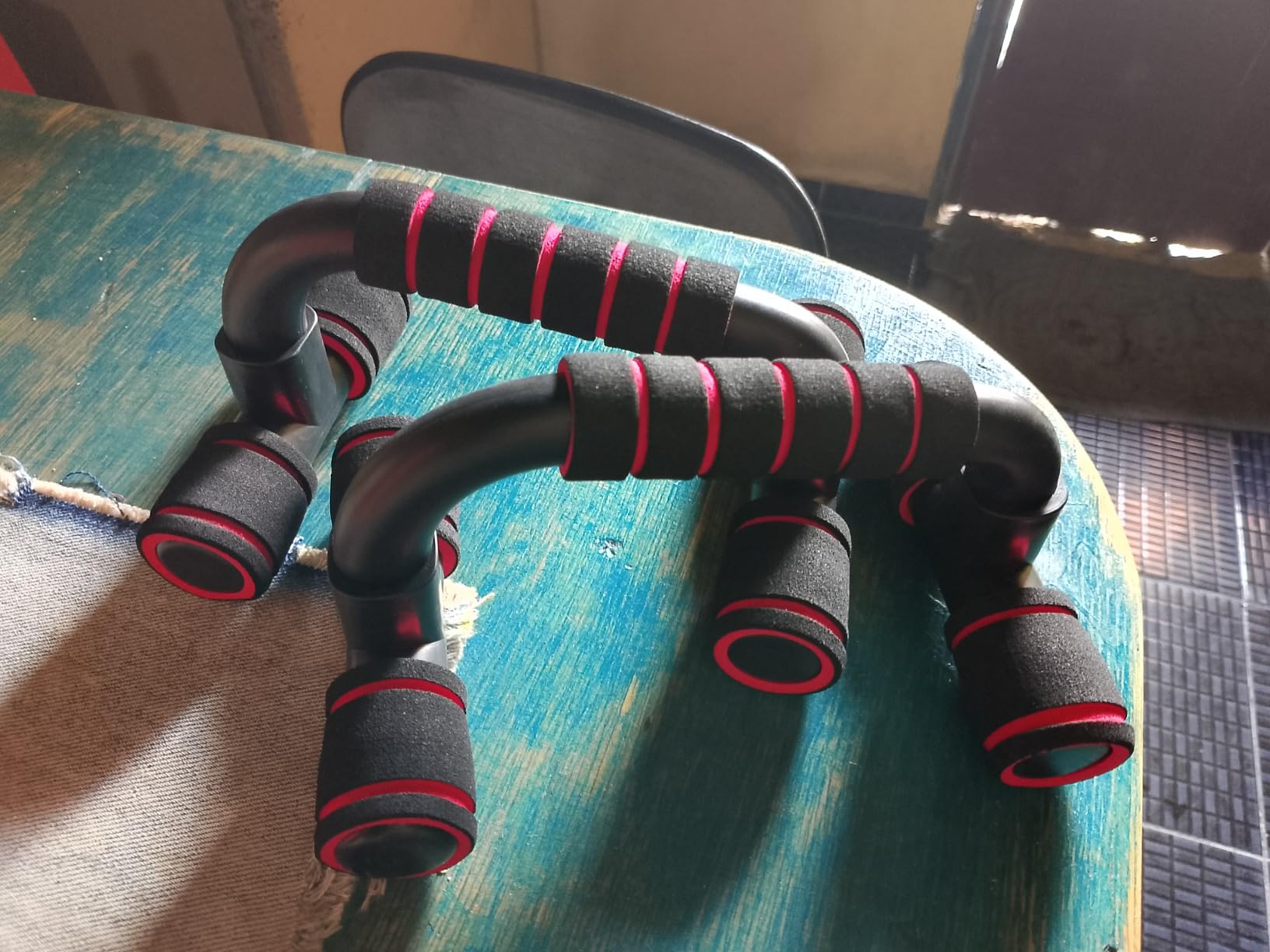 Suporte para Flexão de Braço Fixo Barras Paralelas Antiderrapante Treino em Casa IZEPOWER PRO photo review