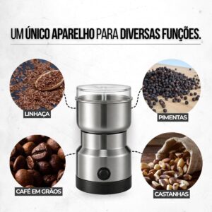 Moedor de Café Elétrico 220V Aço Inox 400ml 150W Multiuso Rápido IZESMART CHOP Moedor de Café Elétrico 220V Aço Inox 400ml 150W Multiuso Rápido IZESMART CHOP