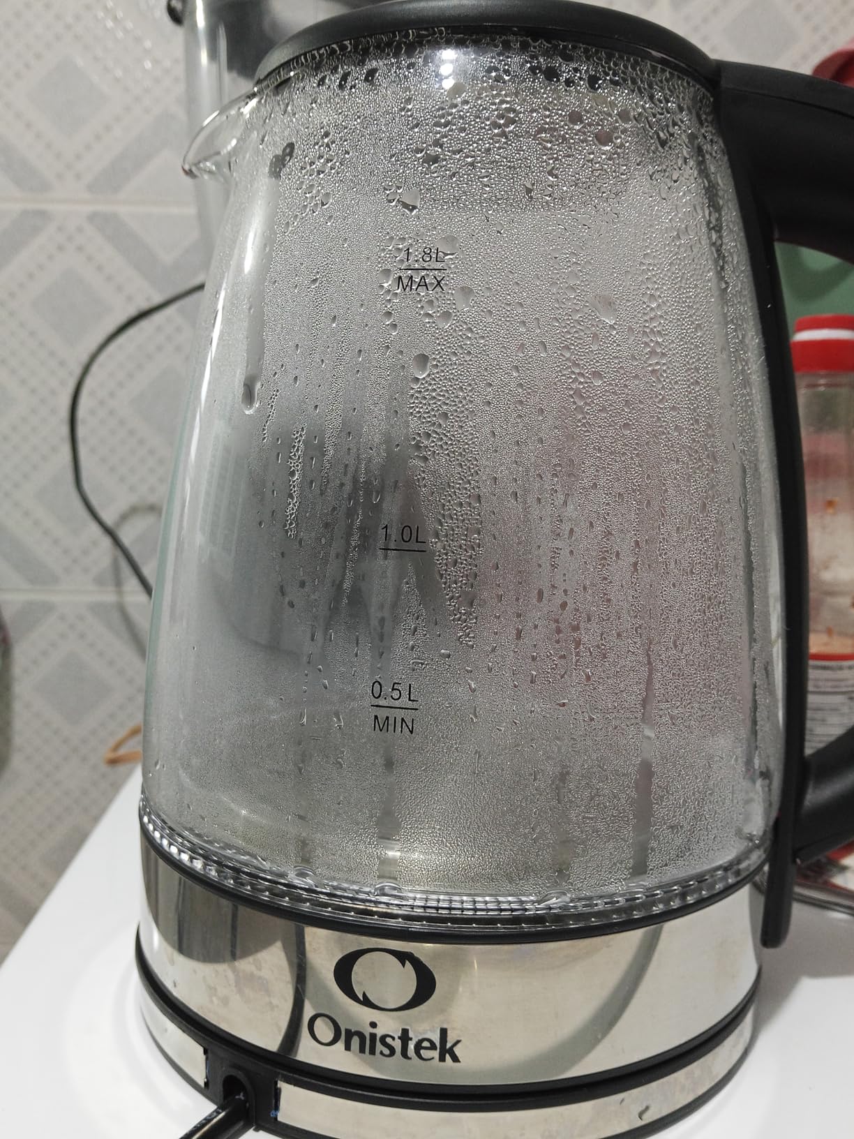 Chaleira Elétrica de Vidro 1,8L 110V 1200W LED Desligamento Automático IZEBOIL PRO photo review