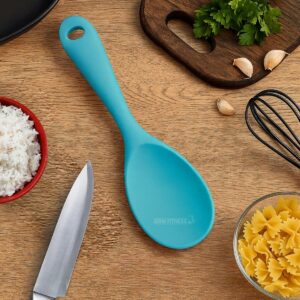 Jogo 3 Colheres de Silicone Cabo Curto Preto Resistente Antiaderente Premium IZECHOP PRO