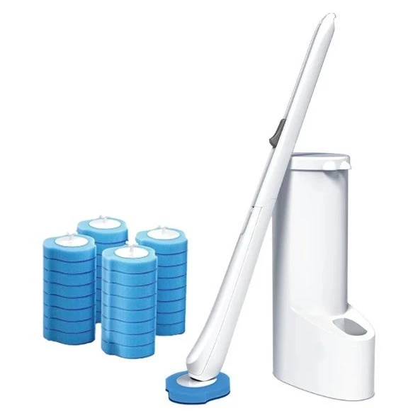 Escova Sanitária Descartável com Refil para Vaso e Parede Banheiro Limpeza Higiênica IZECLEAN PURE IZESHOP