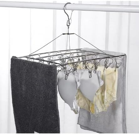 Varal Retrátil 40 Clips Inox Prendedores Prático para Roupas Íntimas Pequenas IZESNAP PRO IZESHOP Varal inox retrátil IZESNAP PRO para roupas íntimas pequenas e meias