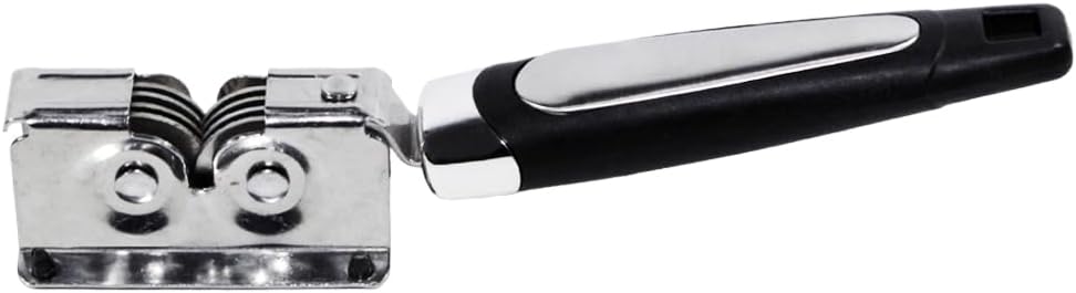 Afiador de Facas Profissional 18cm Metal e Plástico Cinza Alta Precisão IZESHARP PRO IZESHOP Afiador profissional de facas de mesa 18cm em metal e plástico cinza