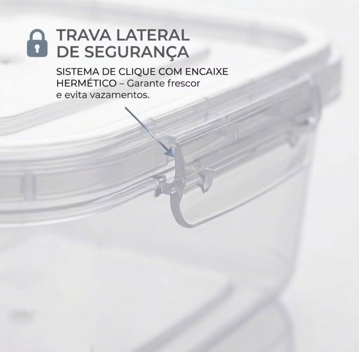 Kit 10 Potes Herméticos 800ml Transparente BPA Free Micro-ondas Freezer Retangular Empilhável IZELOCK PRO IZESHOP Potes transparentes empilháveis para cozinha organizada com melhor aproveitamento de espaço