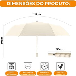 Guarda Chuva Automático Duplo Reforçado 12 Hastes Blackout UV 50+ Premium IZESTORM PRO Guarda Chuva Automático Duplo Reforçado 12 Hastes Blackout UV 50+ Premium IZESTORM PRO
