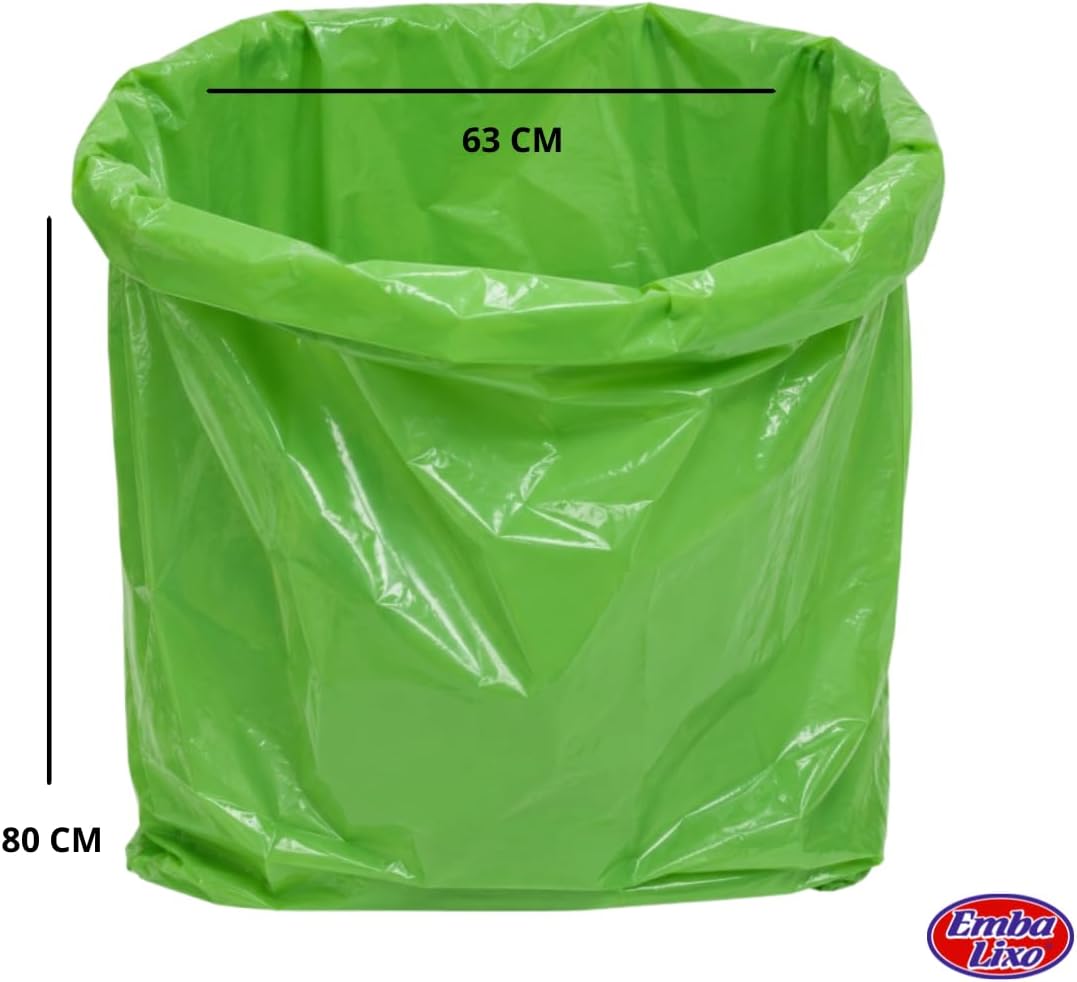 Embalixo Saco de Lixo Verde 50L Reforçado Perfumado Repelente 30 Unidades IZEGUARD PRO IZESHOP Saco de lixo verde 50 litros com cor diferenciada para organização do lixo