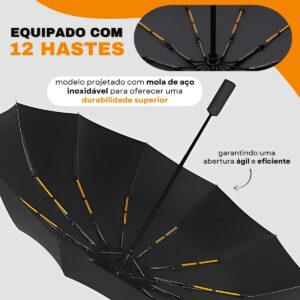 Guarda Chuva Automático Duplo Reforçado 12 Hastes Blackout UV 50+ Premium IZESTORM PRO Guarda Chuva Automático Duplo Reforçado 12 Hastes Blackout UV 50+ Premium IZESTORM PRO