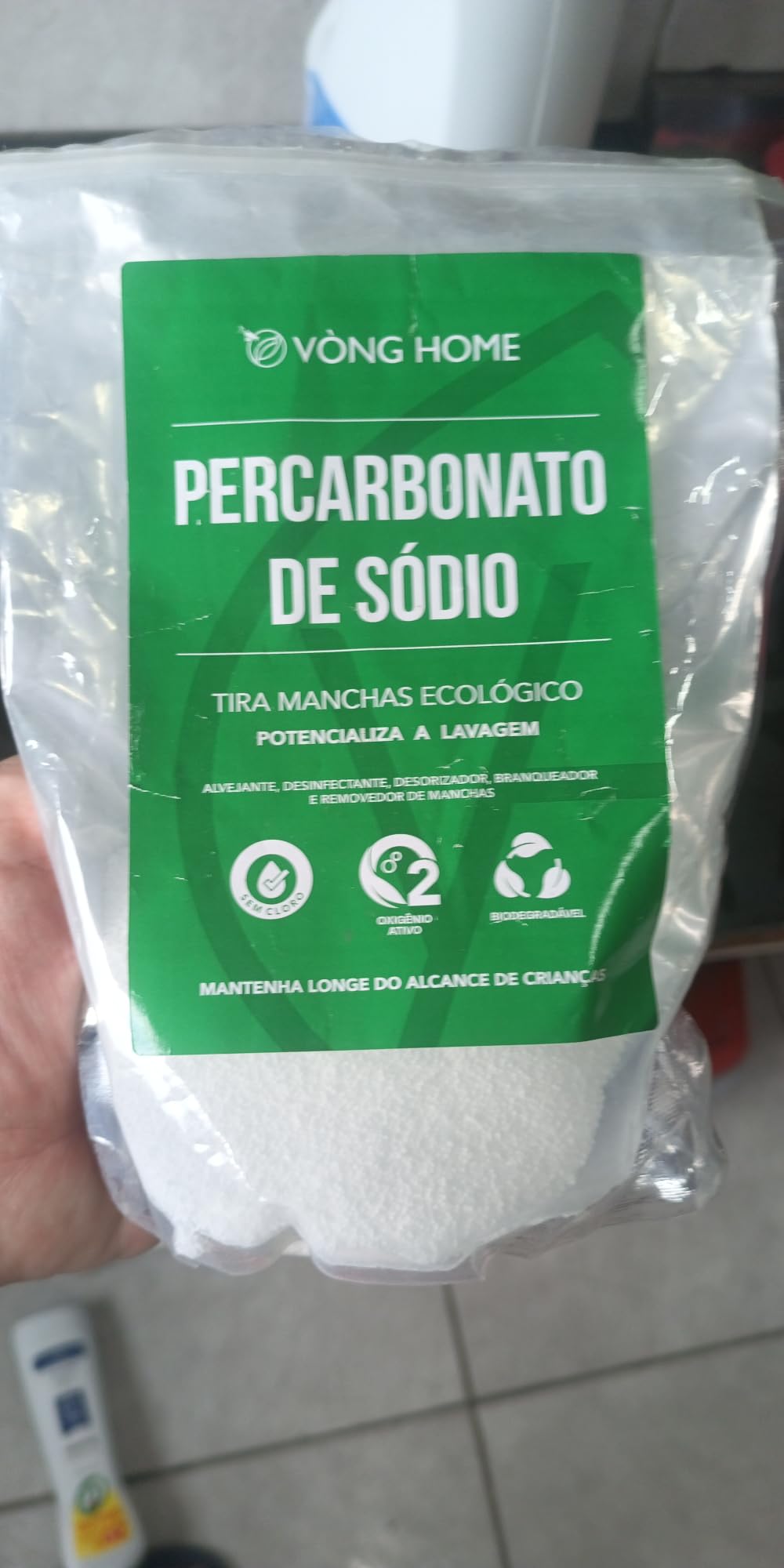 Percarbonato de Sódio 1kg Biodegradável Sem Cloro Tira-Manchas Multiuso Alto Branqueamento IZEPOWER PRO photo review