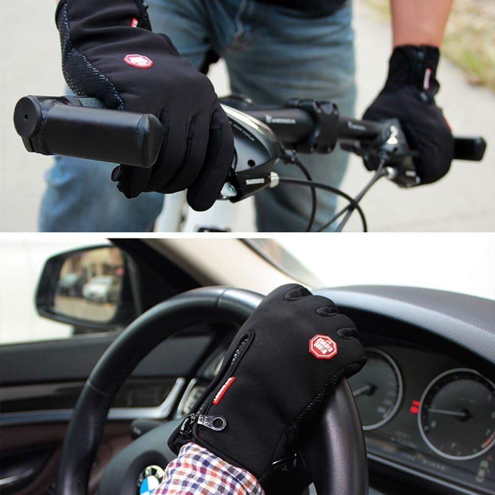 Luvas para Moto Impermeáveis Térmicas Preta Touchscreen Antiderrapante Inverno Frio IZESHIELD PRO