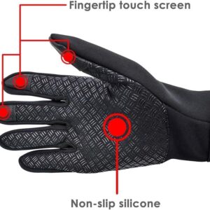 Luvas para Moto Impermeáveis Térmicas Preta Touchscreen Antiderrapante Inverno Frio IZESHIELD PRO