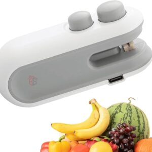 Mini Seladora de Embalagens Portátil USB Recarregável Dupla Função Sela e Corta Magnética IZEFRESH CUT