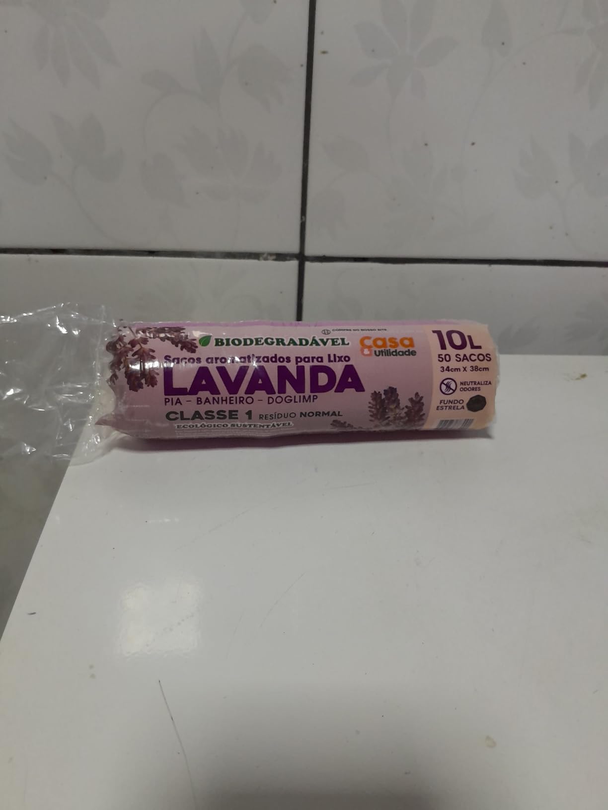 Saco de Lixo Perfumado Lavanda 10L 50 Unidades Plástico Anti-Odores IZEFRESH MAX photo review