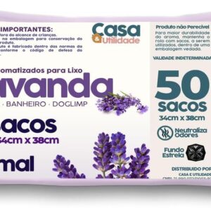 Saco de Lixo Perfumado Lavanda 10L 50 Unidades Plástico Anti-Odores IZEFRESH MAX Saco de Lixo Perfumado Lavanda 10L 50 Unidades Plástico Anti-Odores IZEFRESH MAX