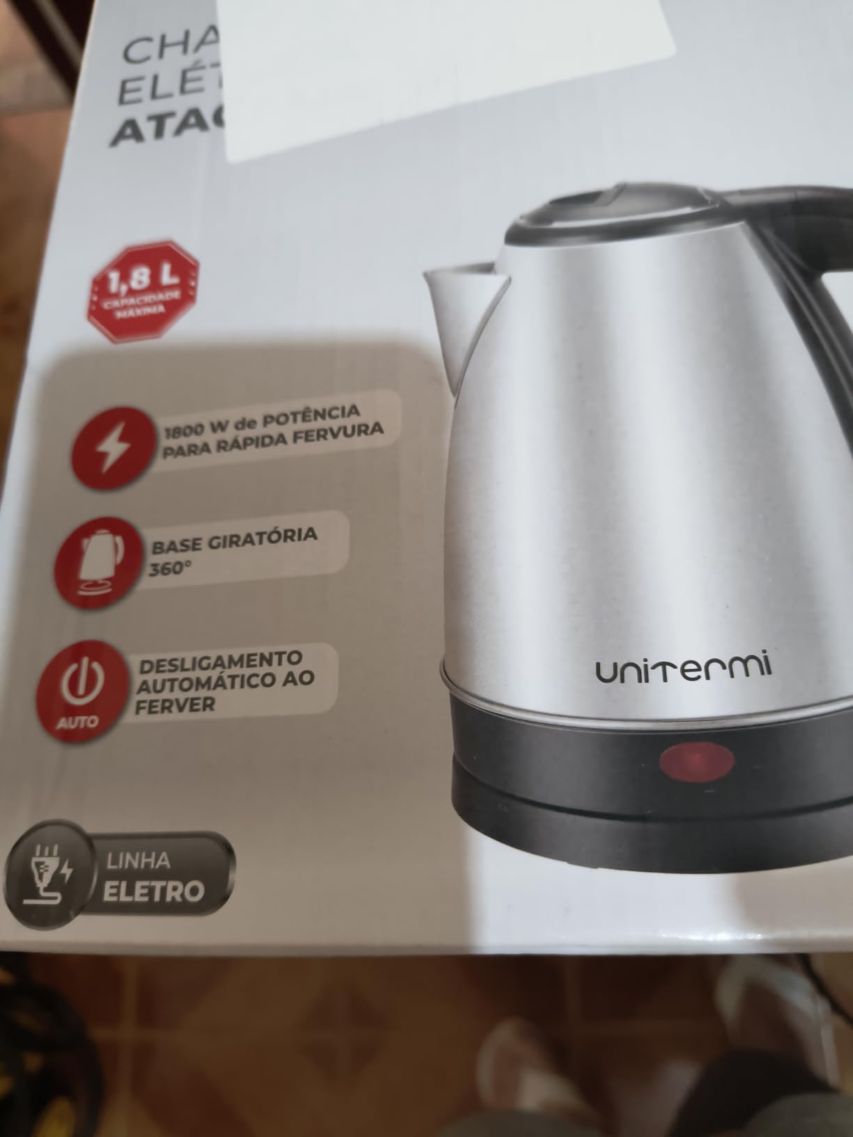 Chaleira Elétrica Inox 2L 220V Desligamento Automático Base 360° Aquecimento Rápido IZEBOIL PRO photo review