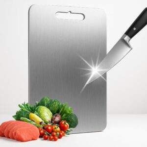 Tábua de Corte Inox Titânio Premium Higiênica 3 em 1 Fácil Limpeza Ultra Durável IZECHOP MAX