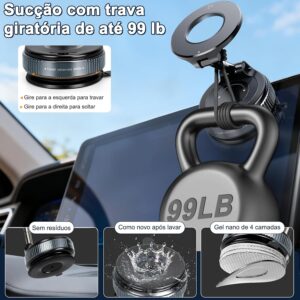 Suporte Magnético para Celular MagSafe Sucção a Vácuo 360° Ultra Forte Portátil IZEGRIP PRO
