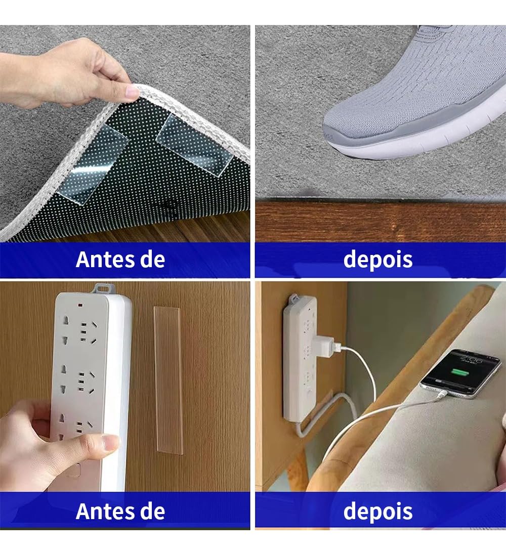 Fita Nano Dupla Face Transparente Extra Forte Reutilizável 5m Sem Resíduos IZENANO PRO IZESHOP Fita nano adesiva multiuso de 3 metros para casa, escritório, loja e carro