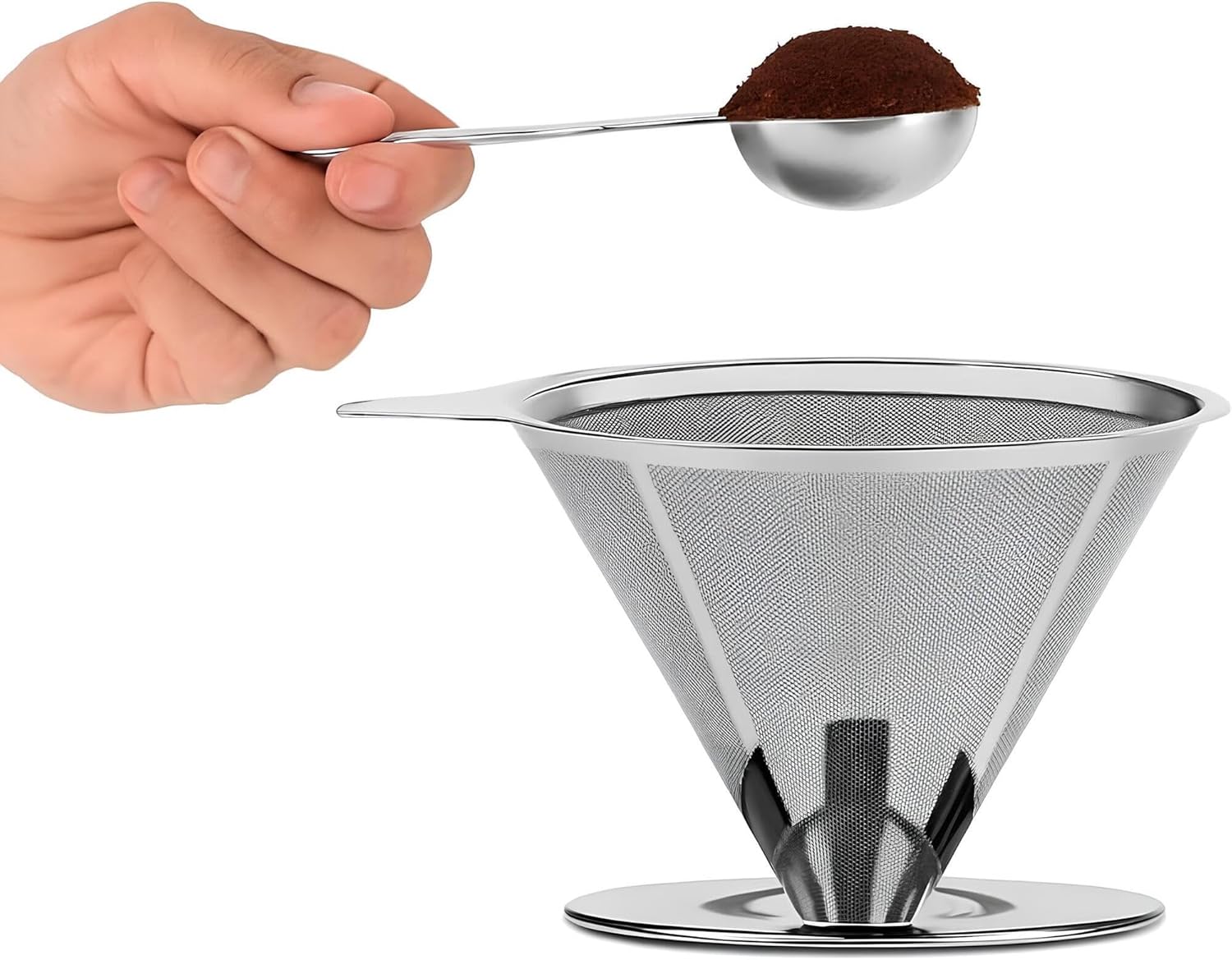 Coador de Café 104 Inox Maior Tamanho IZECOFFE ULTRA IZESHOP Filtro reutilizável de café 104 em aço inox com acabamento premium
