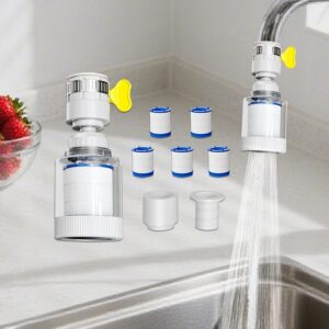 Filtro de Água para Torneira Transparente 360° PP e Metal Antivazamento IZEPURE MAX