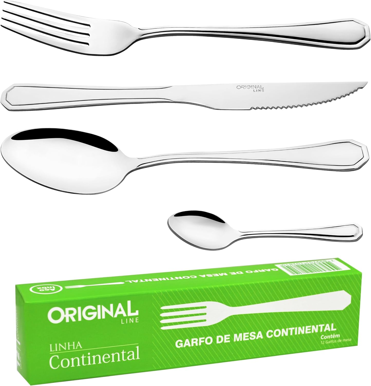 Faqueiro Inox 48 Peças Aço Inox Kit Completo Mesa Posta Premium IZEGOLD PRO