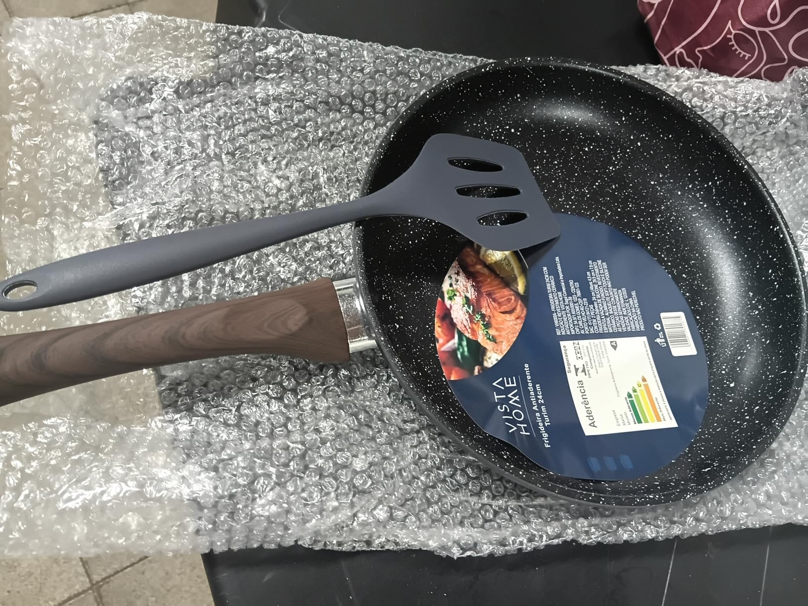 Frigideira Cerâmica 24cm 2,5L Antiaderente Fundo Indução Cabo Madeira Premium IZECOOK MAX photo review