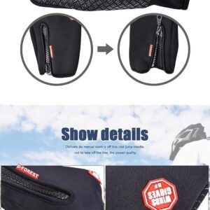 Luvas para Moto Impermeáveis Térmicas Preta Touchscreen Antiderrapante Inverno Frio IZESHIELD PRO