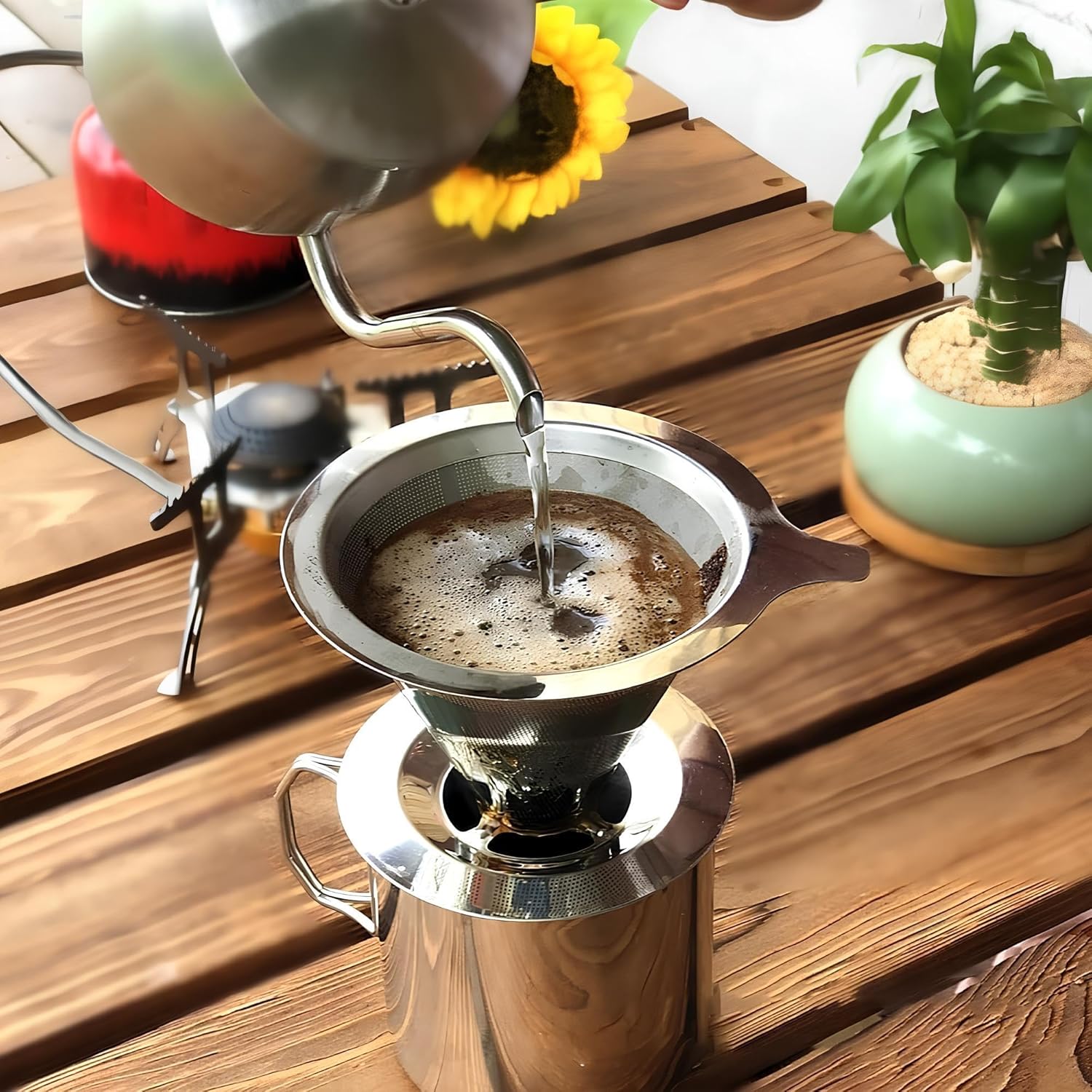 Coador de Café 104 Inox Maior Tamanho IZECOFFE ULTRA IZESHOP Filtro de café inox 104 com malha fina para extração uniforme e café coado