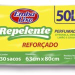 Embalixo Saco de Lixo Verde 50L Reforçado Perfumado Repelente 30 Unidades IZEGUARD PRO