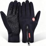 Luvas para Moto Impermeáveis Térmicas Preta Touchscreen Antiderrapante Inverno Frio IZESHIELD PRO