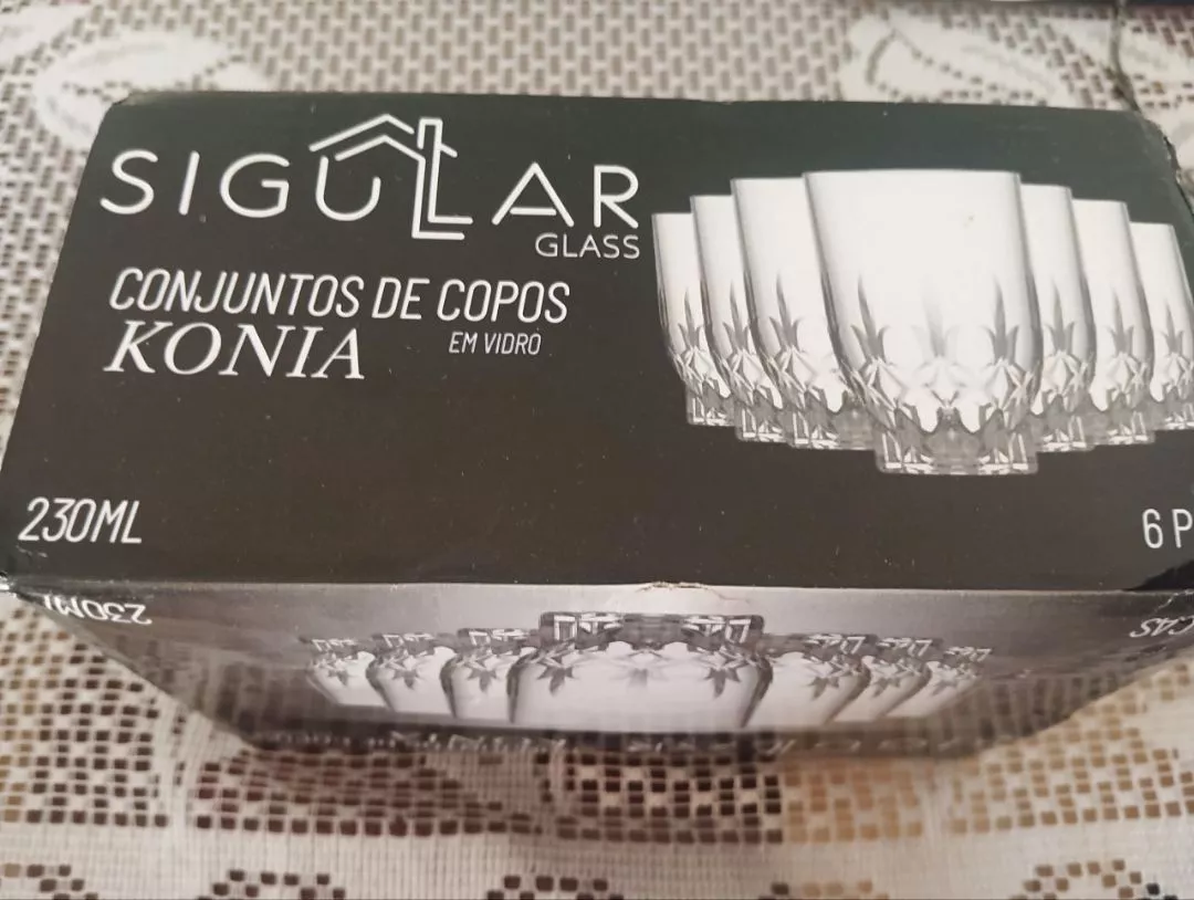 Jogo de Copos de Vidro 230ml 6 Peças Transparente Espesso Elegante Premium IZECRYSTAL PRO photo review