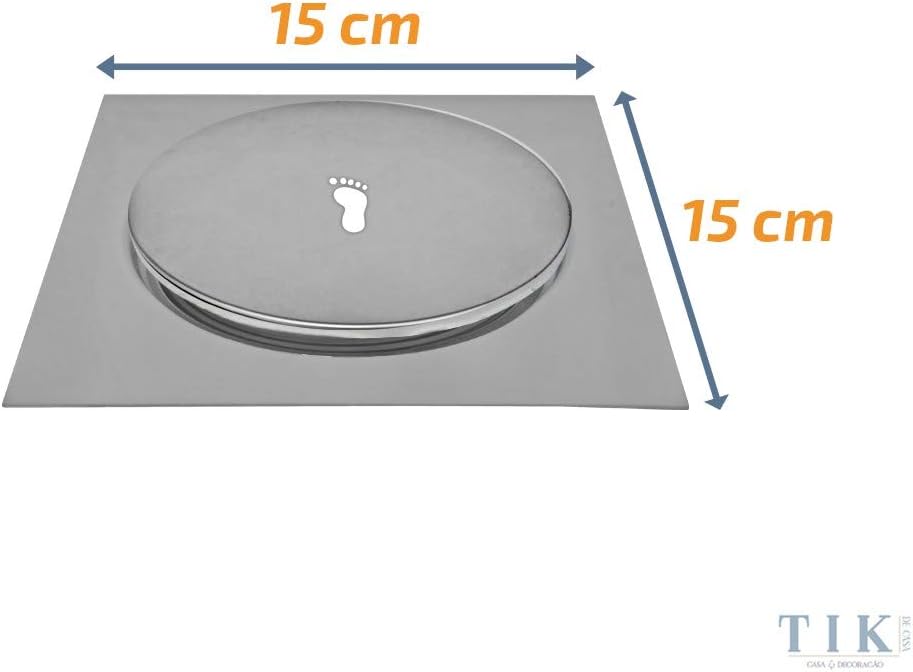 Ralo Inteligente Click 15x15cm Inox 1,2mm Veda Cheiro Premium IZECLICK PRO
