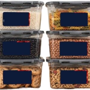 Kit 6 Potes Plásticos 2,2L Alto Cinza com Tampa Trava Premium IZELOCK PRO