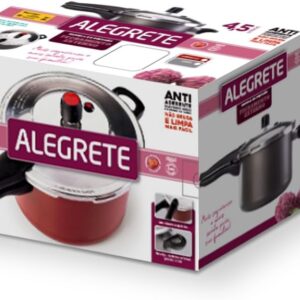 Panela de Pressão Fechamento Externo Alumínio Laminado 4,5L Vermelha Turbo IZEPRESS PRO Panela de Pressão Fechamento Externo Alumínio Laminado 4,5L Vermelha Turbo IZEPRESS PRO