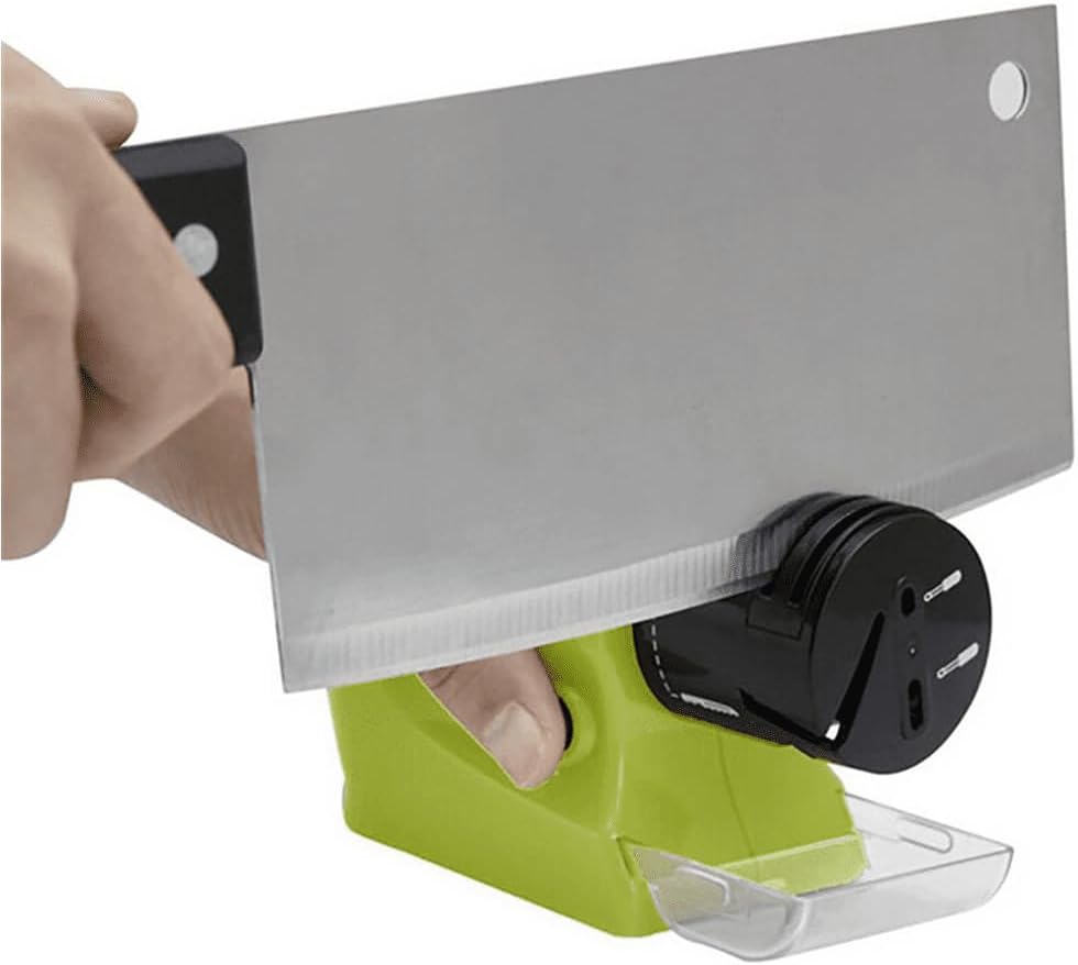Amolador Elétrico Portátil Multiuso Plástico Compacto 4 Pilhas AA Coletor de Pó IZEEDGE PRO IZESHOP Amolador elétrico portátil IZEEDGE PRO para facas e tesouras em uso doméstico
