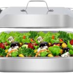 Assadeira de Inox com Tampa, Antiderrapante, Alta Temperatura, Premium IZEBAKE PRO