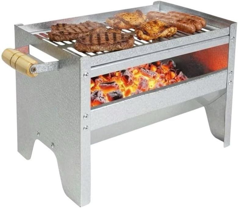 Churrasqueira Portátil Compacta Galvanizada Aço Inox Grelha Regulável Alta Durabilidade IZEBBQ PRO