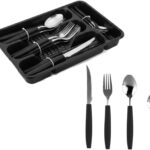 Jogo de Talheres Inox 25 Peças com Organizador de Gaveta Premium IZEPLATE PRO
