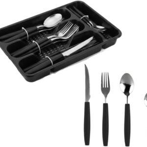 Jogo de Talheres Inox 25 Peças com Organizador de Gaveta Premium IZEPLATE PRO