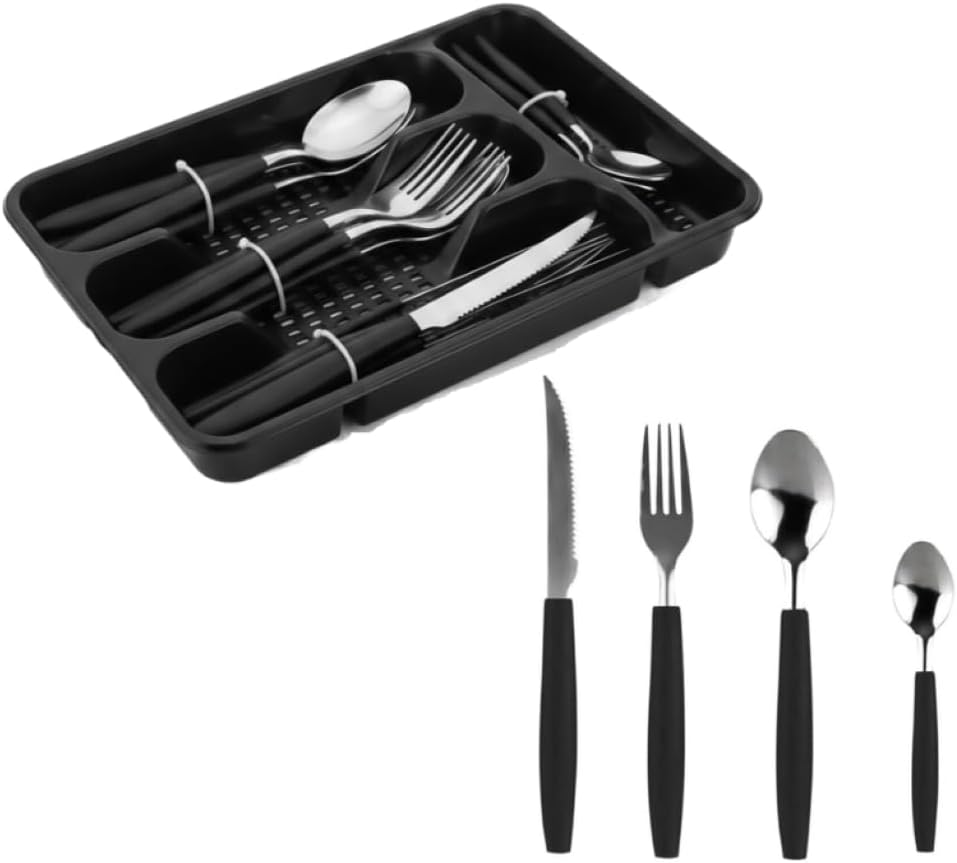 Jogo de Talheres Inox 25 Peças com Organizador de Gaveta Premium IZEPLATE PRO