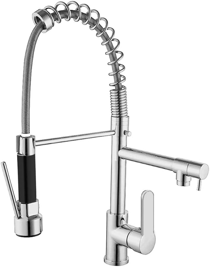 Torneira Gourmet Cozinha Monocomando Cromada Metal Alta Pressão Com Spray Extensor IZEFLOW PRO