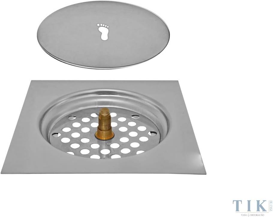 Ralo Inteligente Click 15x15cm Inox 1,2mm Veda Cheiro Premium IZECLICK PRO
