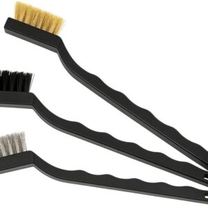 Kit 3 Escovas de Limpeza Pesada Aço Latão Nylon Cabo Ergonômico Premium IZEBRUSH PRO