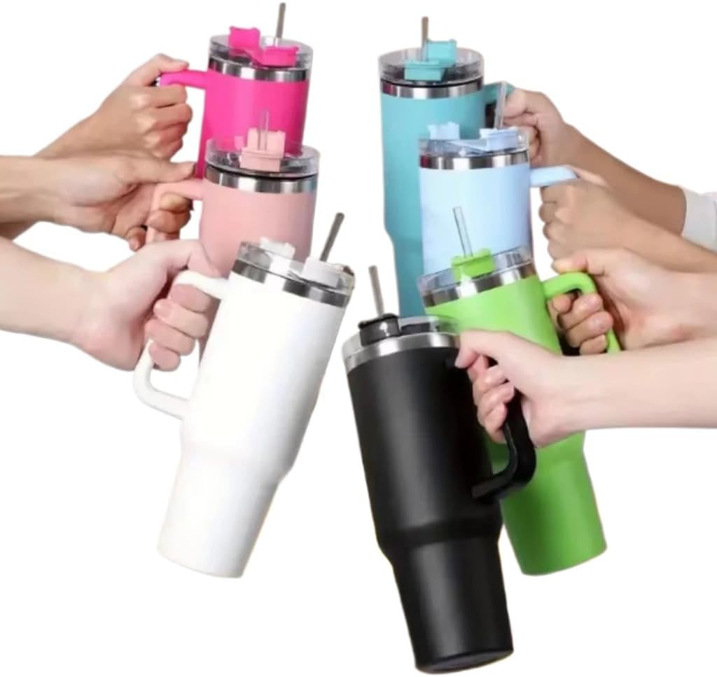 Copo Térmico Inox 1200ml Parede Dupla Tampa com Canudo Anti Vazamento IZECOOL PRO IZESHOP Copo térmico inox IZECOOL PRO 1200ml com tampa e canudo para bebidas quentes e geladas